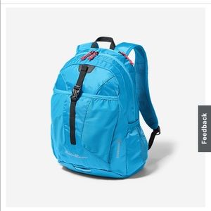 Eddie Bauer Blue Backpack with Red Accents